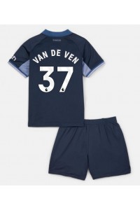 Fotbalové Dres Tottenham Hotspur Micky van de Ven #37 Dětské Venkovní Oblečení 2023-24 Krátký Rukáv (+ trenýrky)